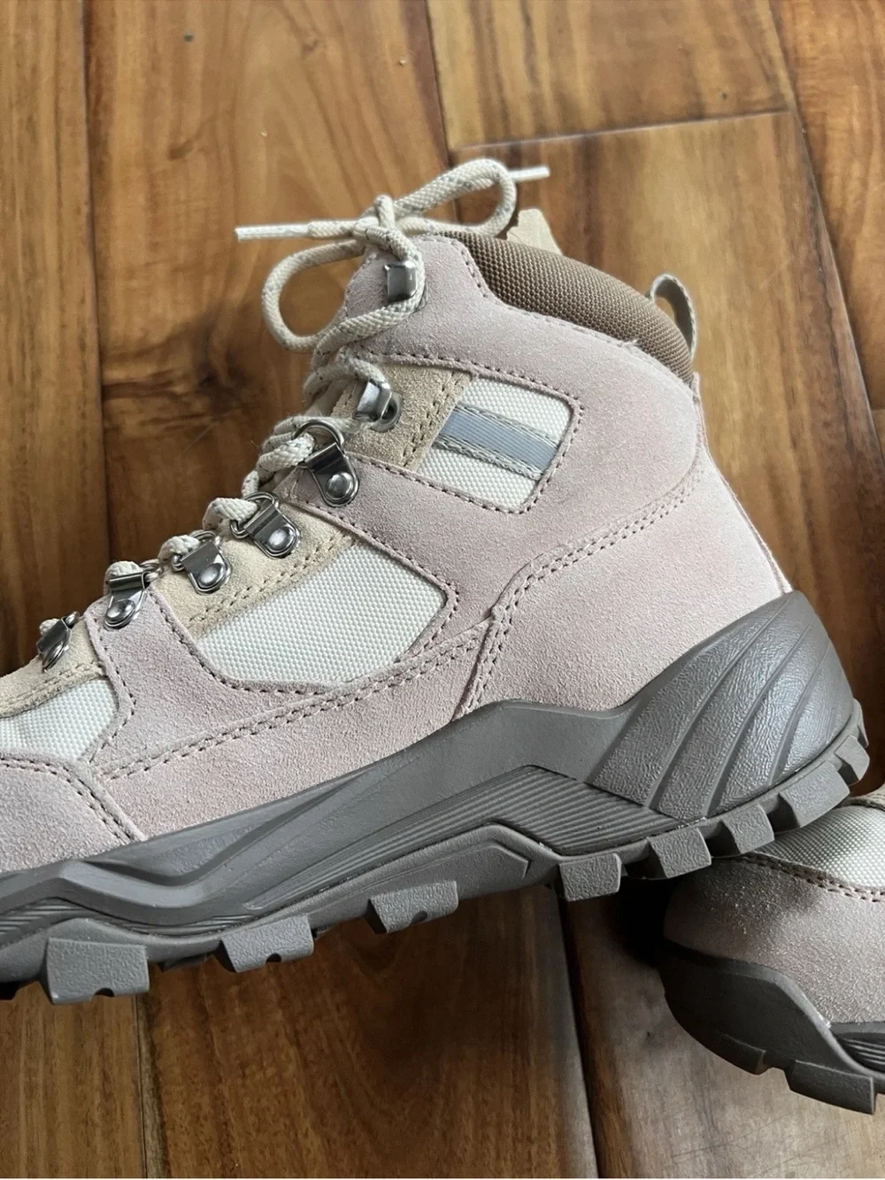 J.Crew Nordic Hiker Boots Women Pink Beige Leather Winter Outdoor 9 M14